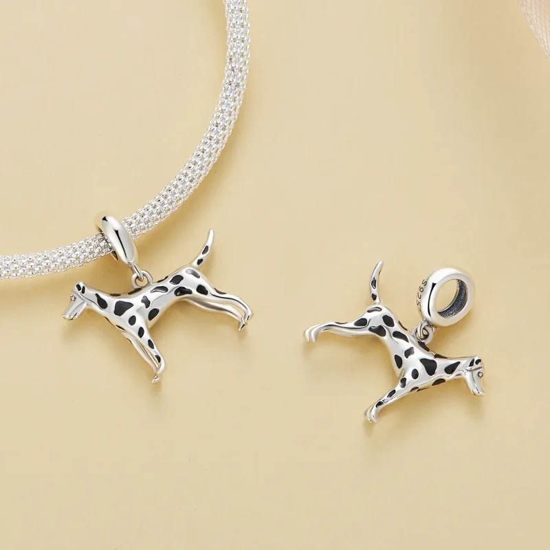 (bild till) Pandora Style Dalmatian Dangle - BSC798 - View 4