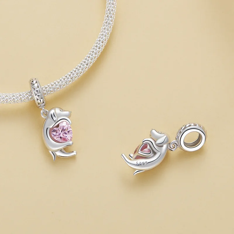 (bild till) Pandora-stil Liten Golden Retriever Hängecharm - BSC799 - View 4