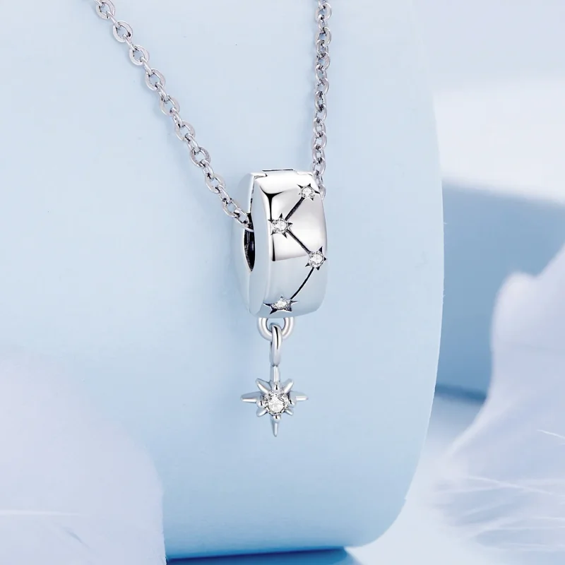 (bild till) Pandora-stil Starburst Cirkelklämma - BSC808 - View 2