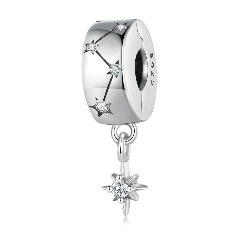 (bild till) Pandora-stil Starburst Cirkelklämma - BSC808 - View 3