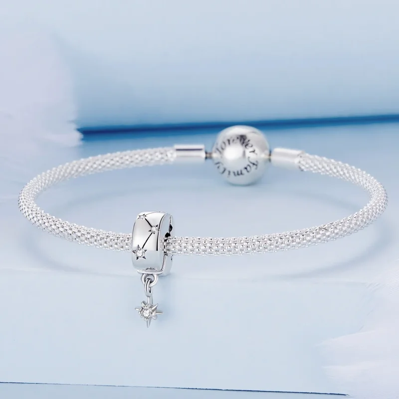 (bild till) Pandora-stil Starburst Cirkelklämma - BSC808 - View 4