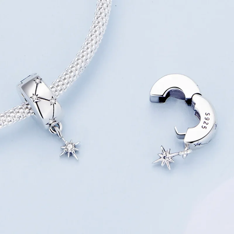 (bild till) Pandora-stil Starburst Cirkelklämma - BSC808 - View 5