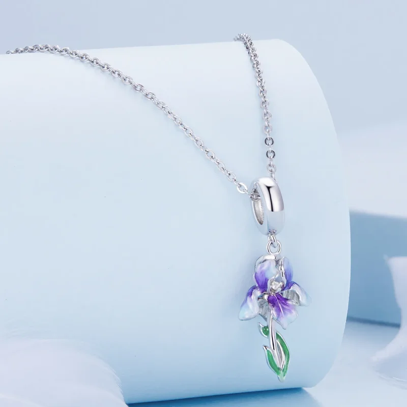 (bild till) Pandora-stil Iris Hängeanhänger - BSC815 - View 2