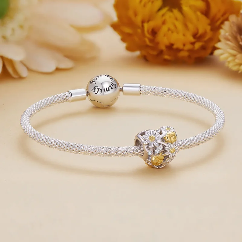 (bild till) Pandora-stil Prästkrage Nyckelpiga Charm - BSC817 - View 5