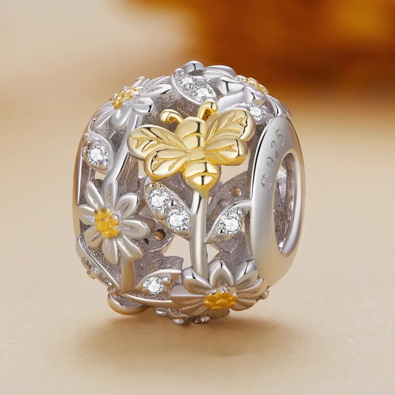 (bild till) Pandora-stil Daisy Bee Charm - BSC818 - View 2