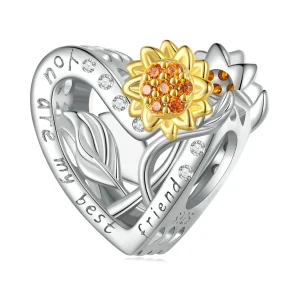 (bild till) Pandora-stil Solroscharm - BSC839