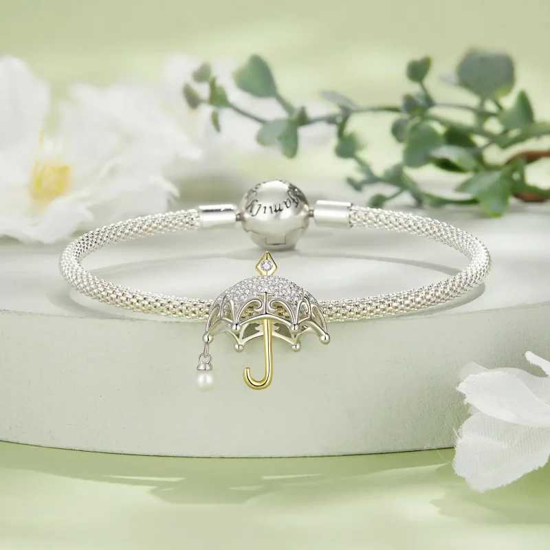 (bild till) Pandora-stil Litet Paraplycharm - BSC862 - View 3