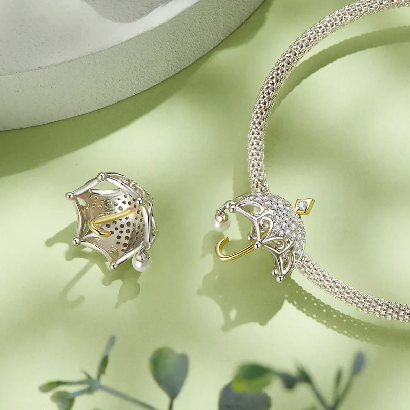 (bild till) Pandora-stil Litet Paraplycharm - BSC862 - View 4