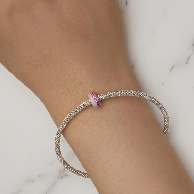 (bild till) Pandora-stil Rosa Dubbelsidigt Silikonmellanlägg - BSC883-PK - View 7