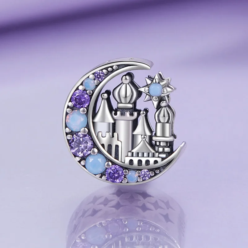 (bild till) Pandora-stil Månljus Slott Charm - BSC892 - View 2
