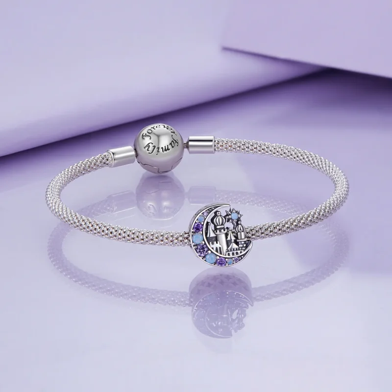 (bild till) Pandora-stil Månljus Slott Charm - BSC892 - View 5