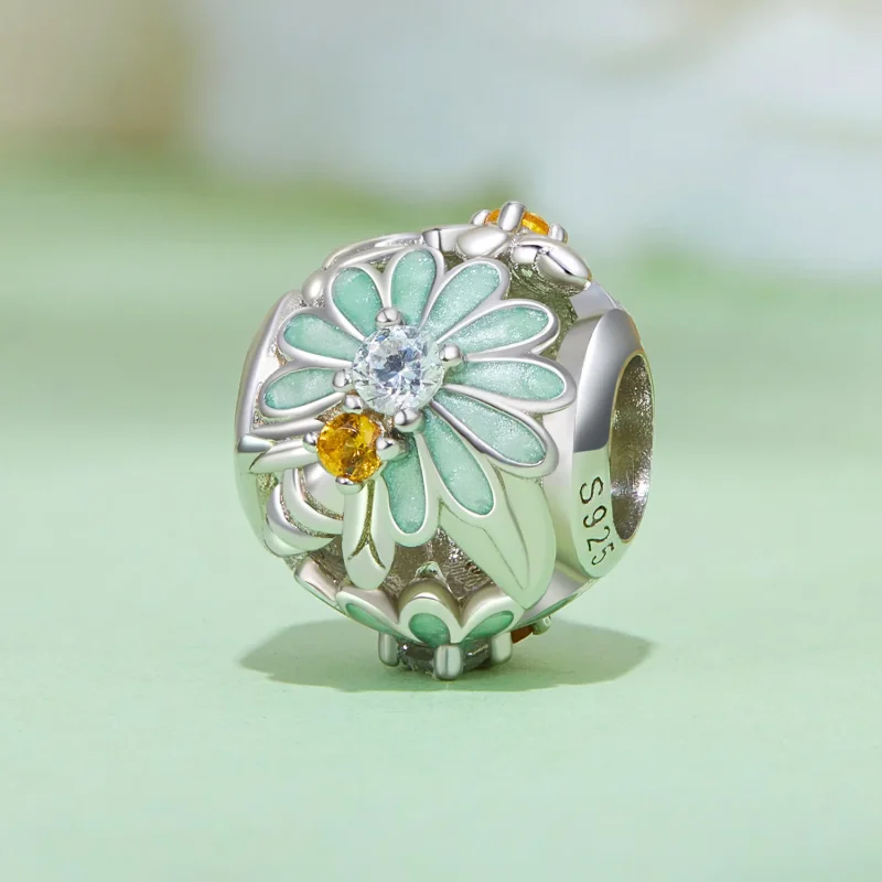 (bild till) Pandora Style Bee Daisy Charm - BSC895 - View 2