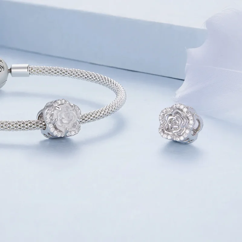 (bild till) Pandora-stil Kristallroscharm - BSC904 - View 8