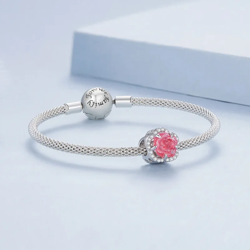 (bild till) Pandora-stil Kristallroscharm - BSC904 - View 9