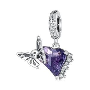 (bild till) Pandora-stil Skull Butterfly Silikongängel - BSC912