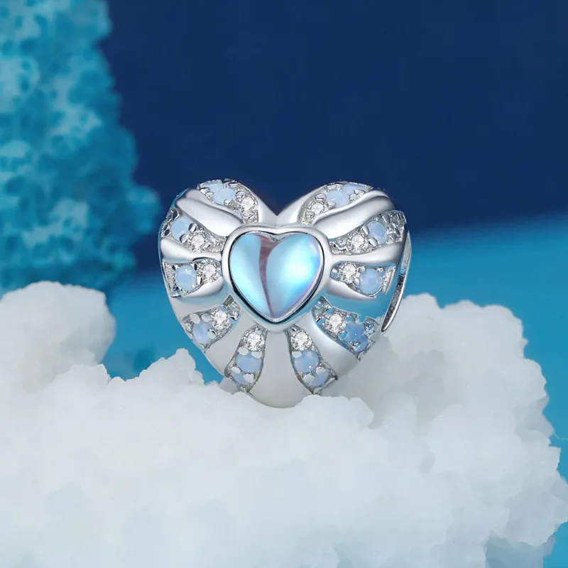 (bild till) Pandora-stil Illusionshjärta Charm - BSC918 - View 2