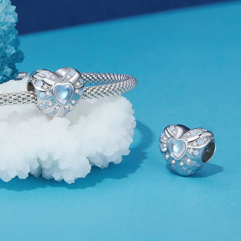 (bild till) Pandora-stil Illusionshjärta Charm - BSC918 - View 4