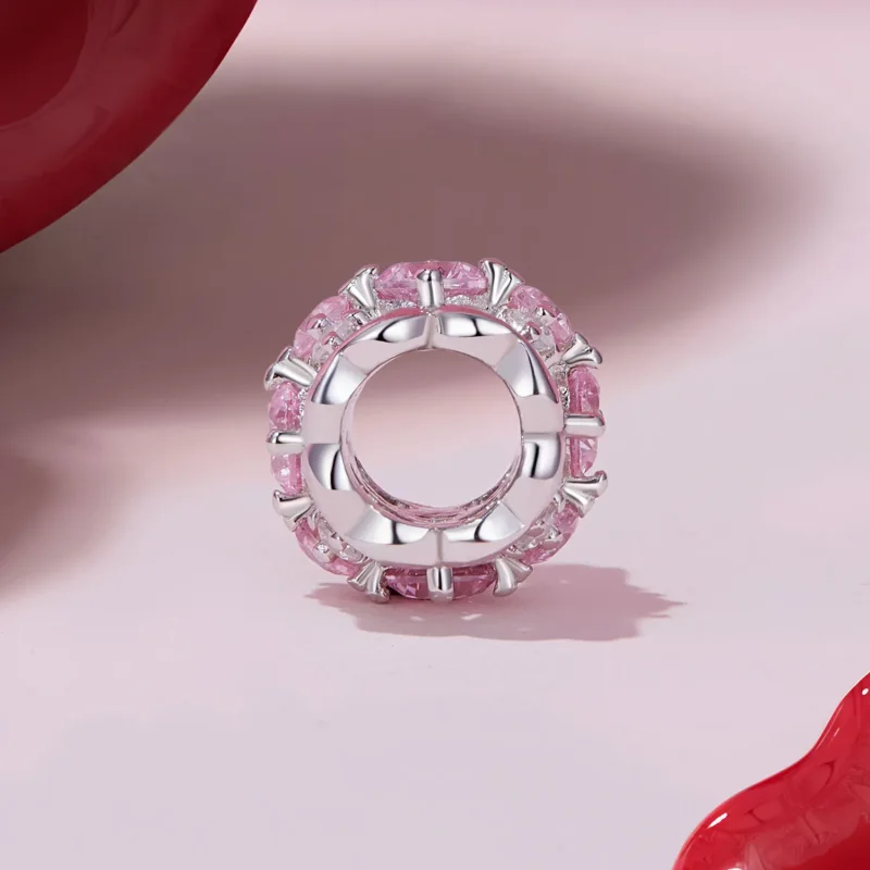 (bild till) Pandora-stil Hjärtformad Midjecharm - BSC924 - View 3