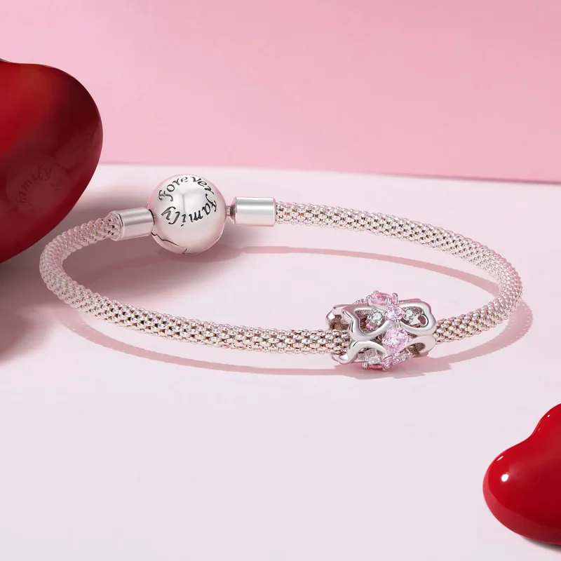 (bild till) Pandora-stil Hjärtformad Midjecharm - BSC924 - View 5