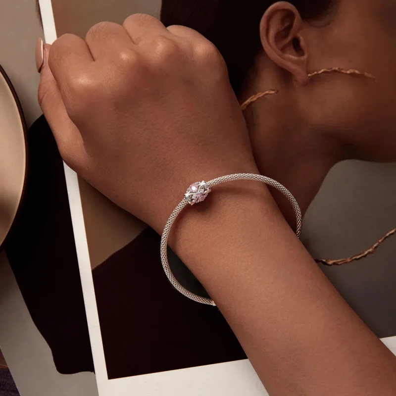 (bild till) Pandora-stil Hjärtformad Midjecharm - BSC924 - View 6
