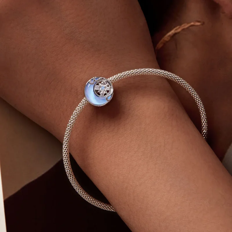 (bild till) Pandora-stil Måne Stjärnsprutande Charm - BSC927 - View 7