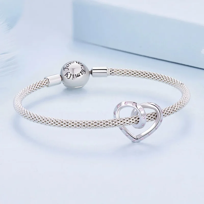 (bild till) Pandora Style Entangled Heart Charm - BSC928 - View 5
