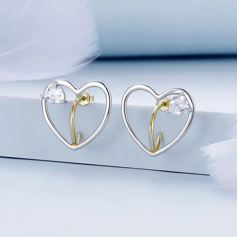 (bild till) Pandora Style Love Studs-örhängen - BSE888 - View 2