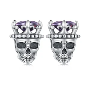 (bild till) Pandora Style Skeleton King Studs Earrings - BSE892