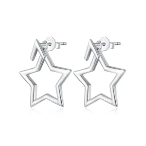 Pandora-stil Pentagram Stiftöronhängen - BSE901 (bild till) Pandora-stil Pentagram Stiftöronhängen - BSE901