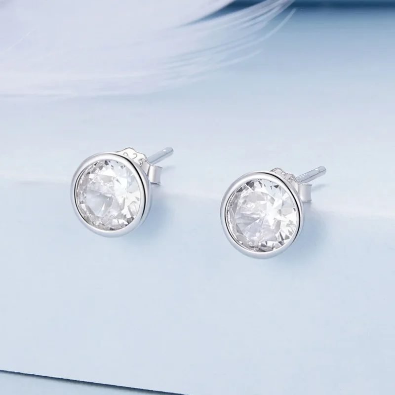 (bild till) Pandora-stil Shining Studs Örhängen - BSE902 - View 2