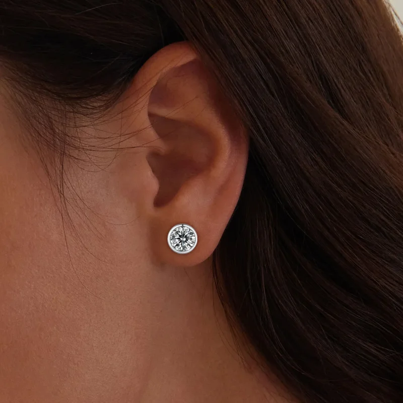(bild till) Pandora-stil Shining Studs Örhängen - BSE902 - View 5