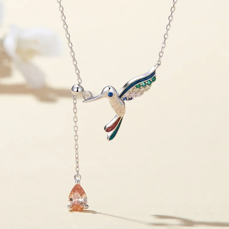 (bild till) Pandora-stil Kolibri Halsband - BSN305 - View 2