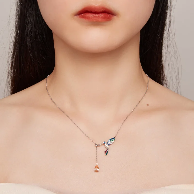 (bild till) Pandora-stil Kolibri Halsband - BSN305 - View 6