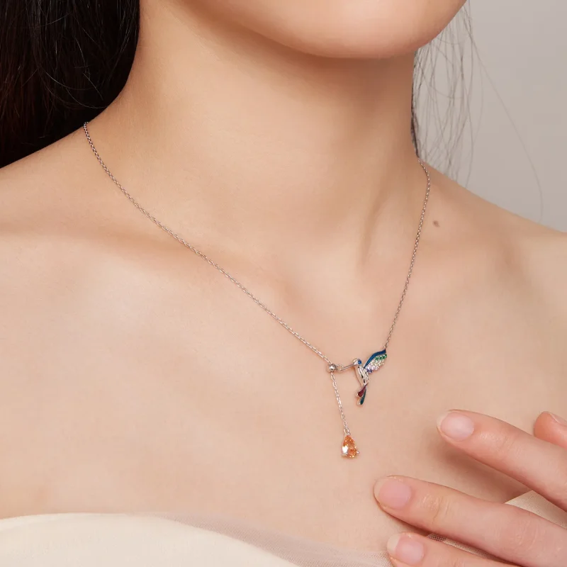 (bild till) Pandora-stil Kolibri Halsband - BSN305 - View 8