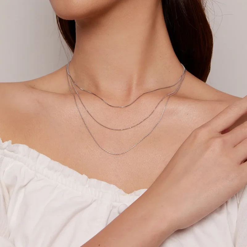 (bild till) Pandora Style Tredubbelt halsband - BSN333 - View 7
