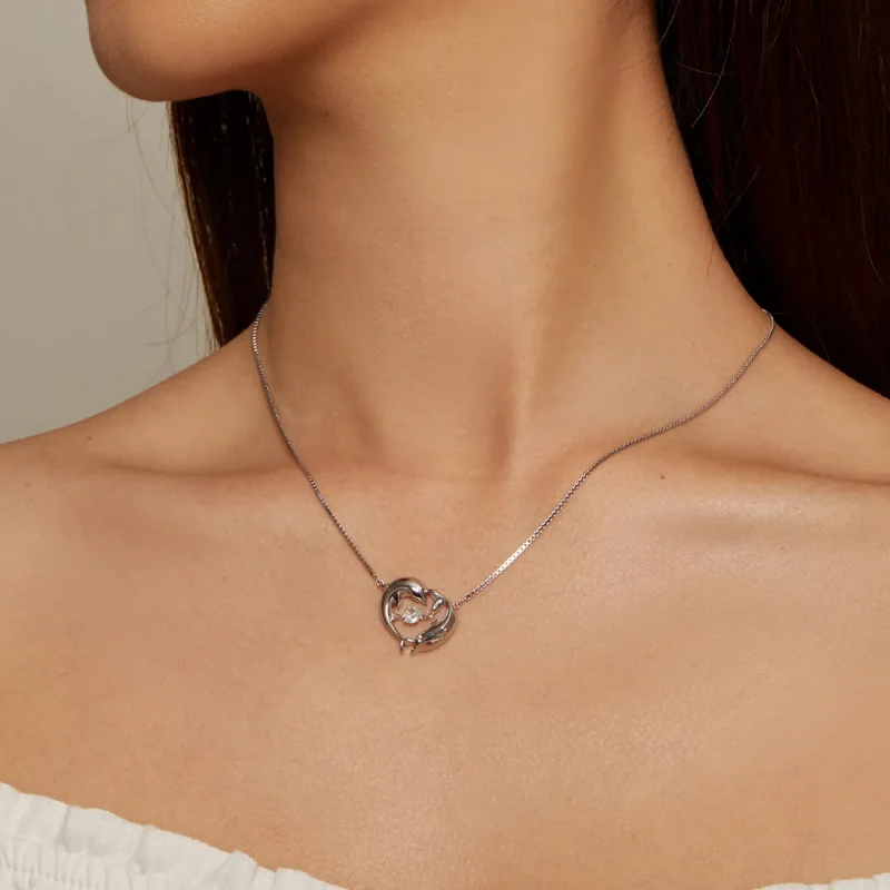 (bild till) Pandora-stil Delfin Smart Halsband - BSN340 - View 5