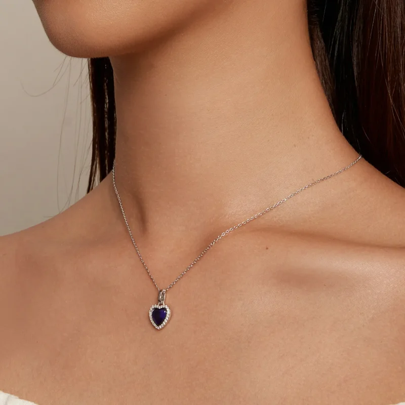 (bild till) Pandora-stil Känslohalsband i Hjärtform - BSN344 - View 8