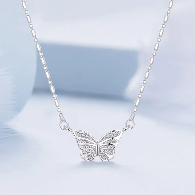 (bild till) Pandora Style Smart Butterfly-halsband - BSN352 - View 3