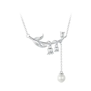 (bild till) Pandora-stil Liljekonvalj Halsband - BSN357