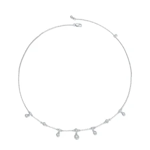 (bild till) Pandora-stil Glittrande Tofs Choker - BSN360