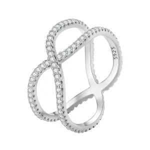 (bild till) Pandora-stil Dubbellager Ring - BSR386