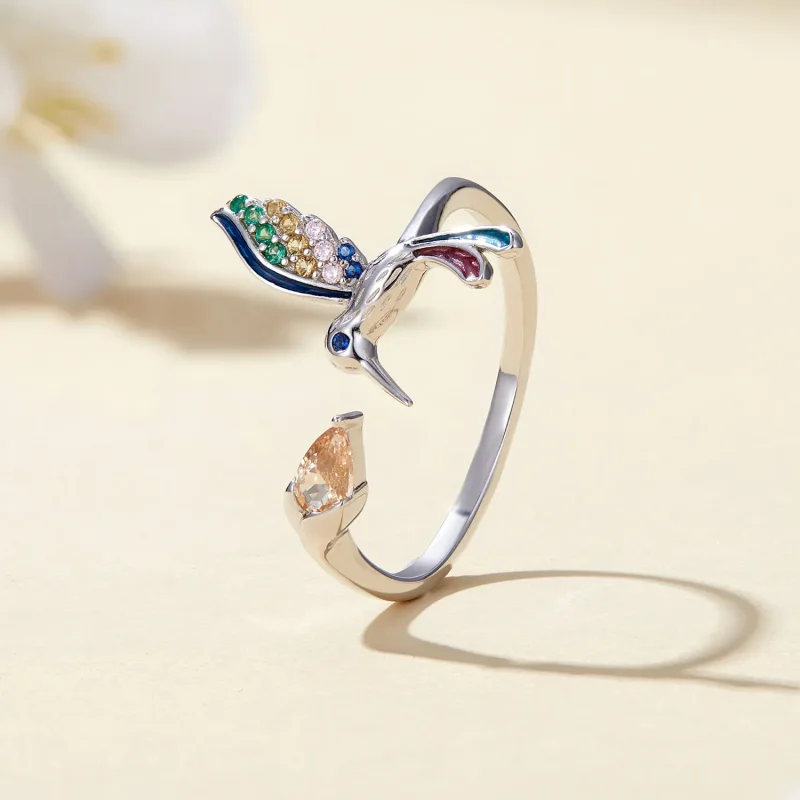 (bild till) Pandora Style-kolibri Öppen Ring - BSR391 - View 2