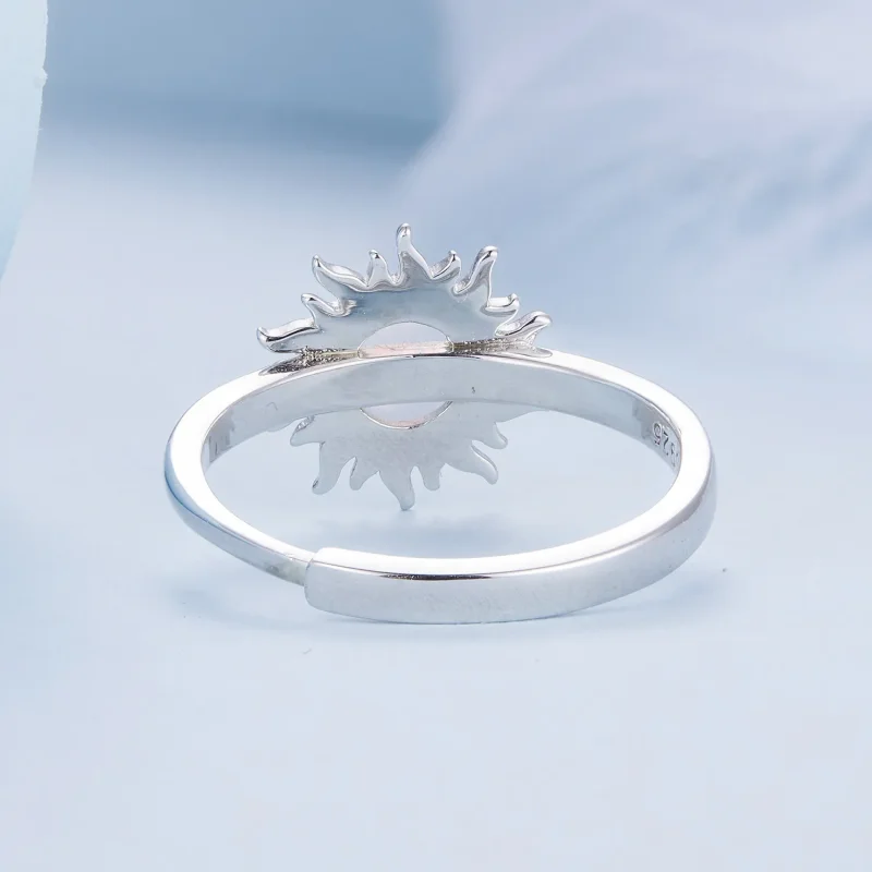 (bild till) Pandora-stil Opal Sol Öppen Ring - BSR398 - View 4