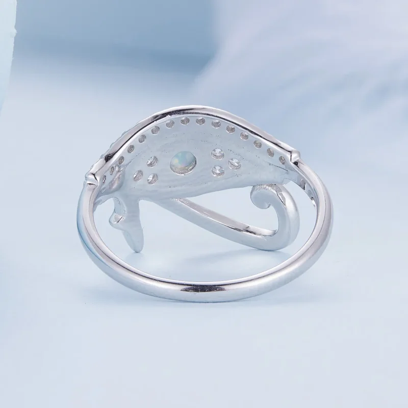(bild till) Pandora-stil Zirkon Horusöga-ring - BSR403 - View 4
