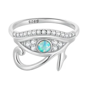 (bild till) Pandora-stil Zirkon Horusöga-ring - BSR403