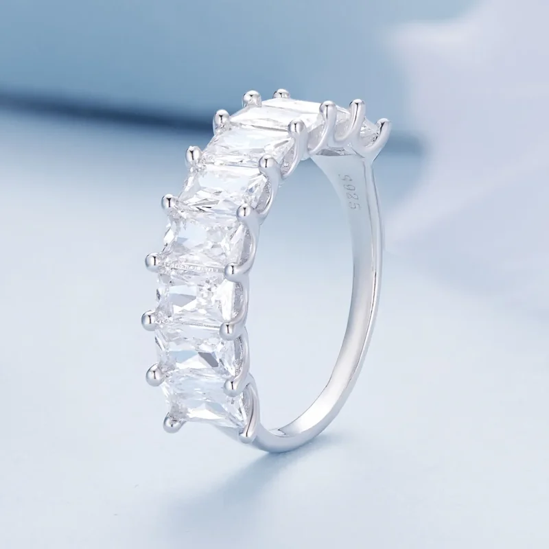 (bild till) Pandora-stil Glänsande Zirkon Ring - BSR409 - View 2
