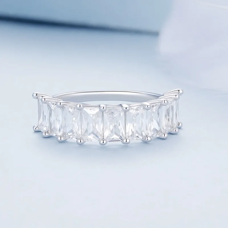 (bild till) Pandora-stil Glänsande Zirkon Ring - BSR409 - View 3
