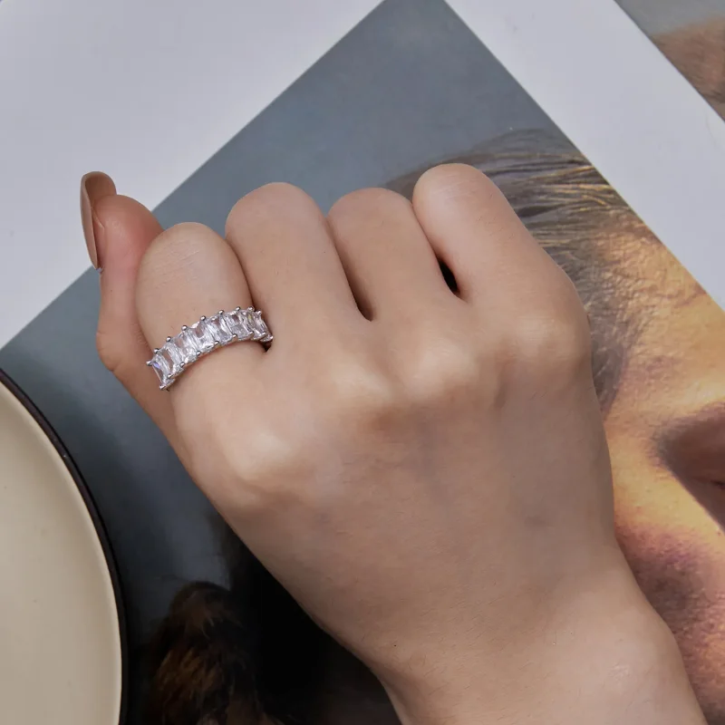 (bild till) Pandora-stil Glänsande Zirkon Ring - BSR409 - View 7