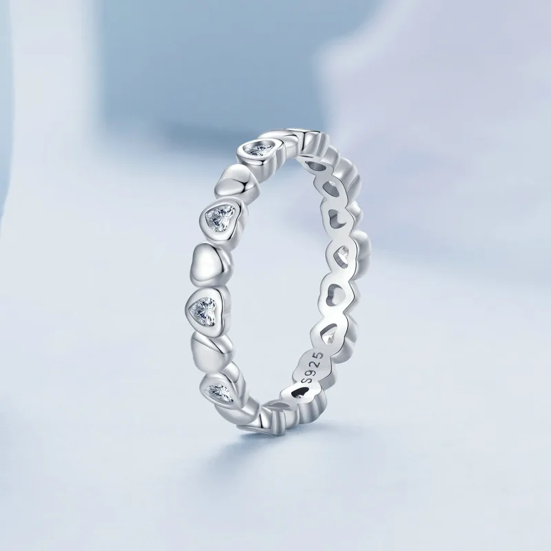 (bild till) Pandora Style Hjärtan Ring - BSR421 - View 2