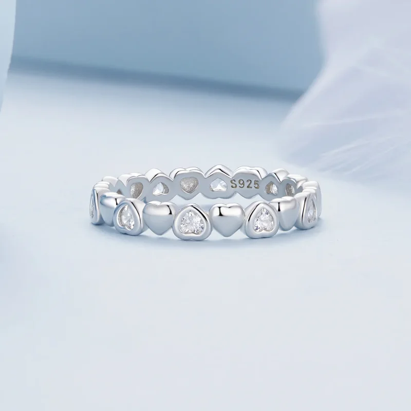 (bild till) Pandora Style Hjärtan Ring - BSR421 - View 3